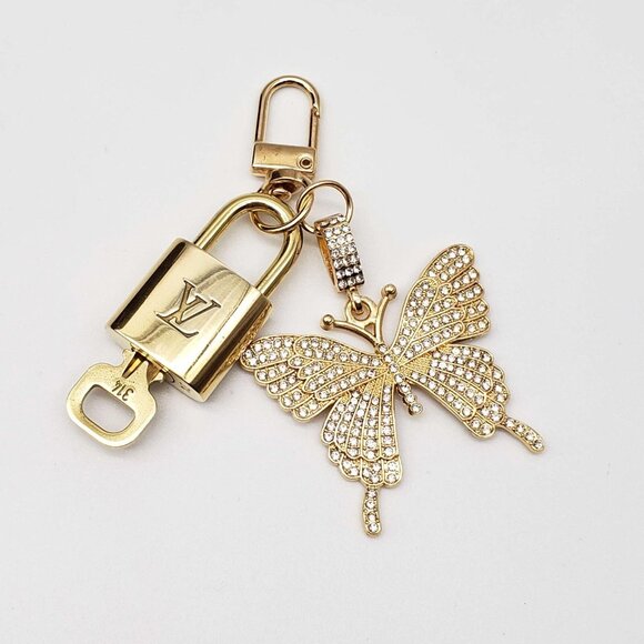 Authentic Louis Vuitton Lock & Key with unbranded Bagcharm, Keycharm, Keychain - Picture 1 of 5